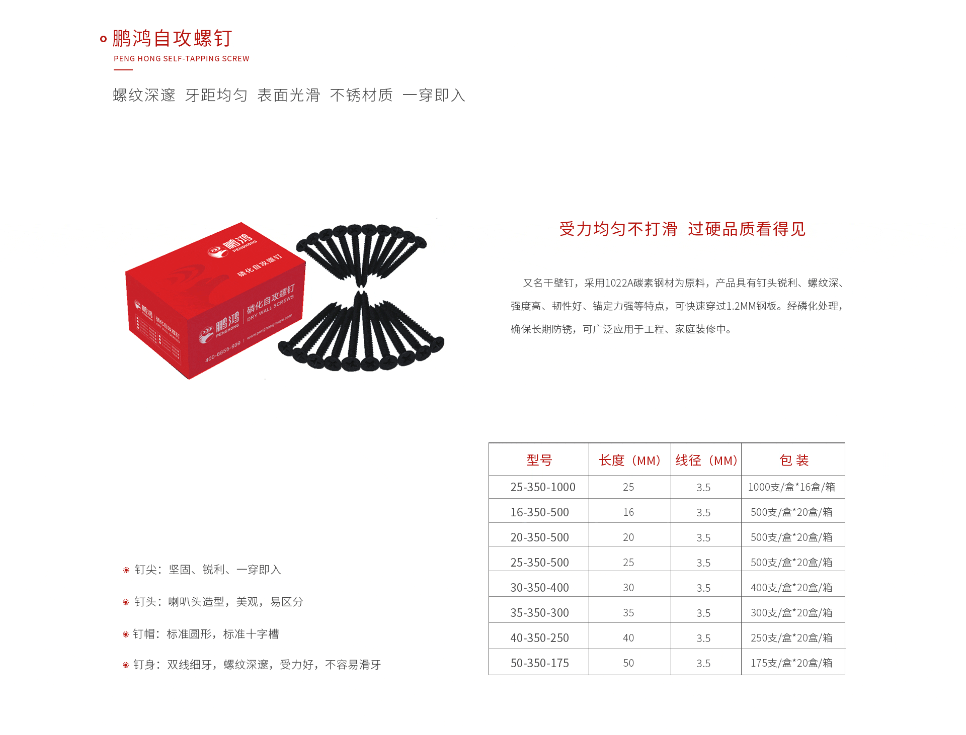 壹号娱乐自攻螺钉